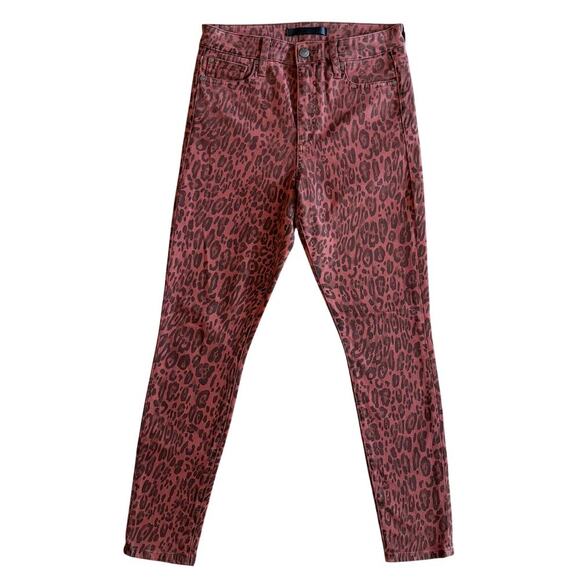 Joe's Jeans Women's Size 28 Brown Animal Charlie High Rise Skinny Ankle 1194 - Picture 1 of 13